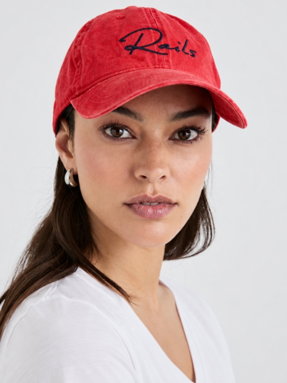 New Rails Anniversary Baseball Cap Washed Red NWT Casual Unisex One Size